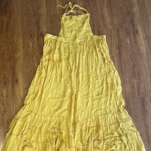 Mustard Yellow Backless Dress. Never Worn.